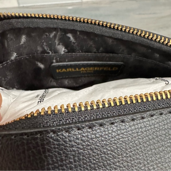 Karl Lagerfeld Black Rainbow Heart Embellished Crossbody Bag New - Picture 4 of 6